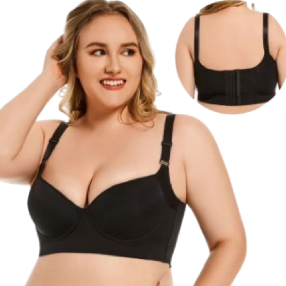 Unbranded Black Full Back Coverage Bra Sz 42/95F